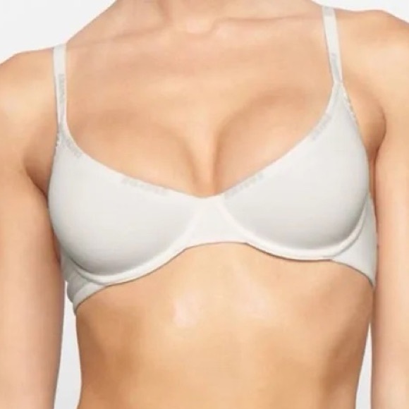SKIMS Logo Underwire Demi Bra in Stretch-cotton (BNWT) - Picture 3 of 14